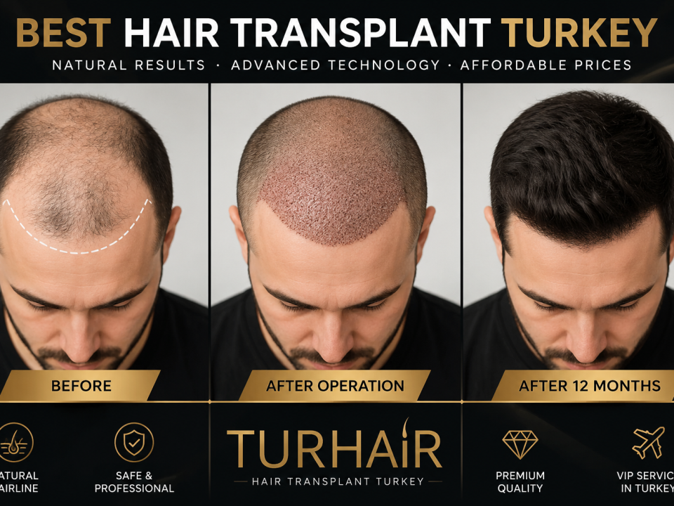 Beste hårtransplantasjon i Tyrkia før og etter resultater fra TurHair-klinikken i Istanbul